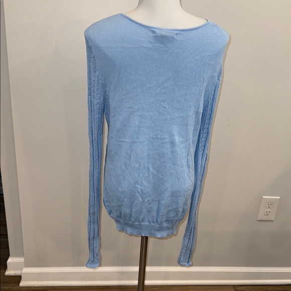 Basic Editions Light Blue Crew Neck Sweater - Picture 5 of 9